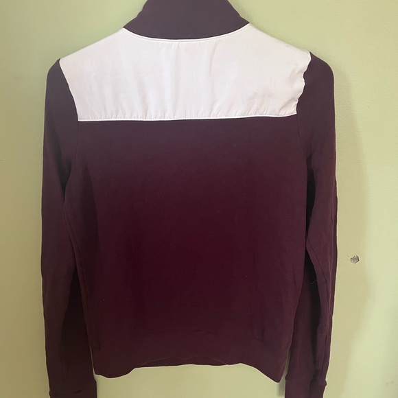 Pink Womens Small Quarter Zip Jacket Maroon and White - Picture 3 of 3